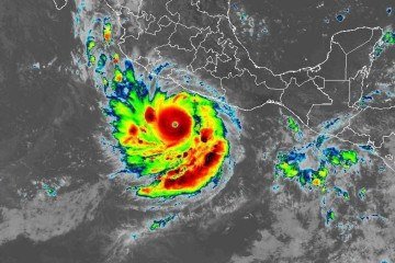 A trajetória provável manterá Polo paralelo à costa do México - (crédito: SMN) A trajetória provável manterá Polo paralelo à costa do México - (crédito: SMN)