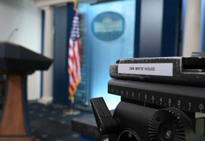 Departamento diz que Trump pode vetar acesso de jornalistas à Casa Branca -  (crédito: AFP) -Departamento diz que Trump pode vetar acesso de jornalistas à Casa Branca -  (crédito: AFP)