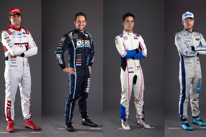 Nelsinho Piquet (E), Lucas Foresti, Gabriel Koenigkan e Enzo Elias representam o DF na nona etapa da Stock Car - (crédito: Fotos: Magnus Torquato/ Grupo Veloci) Nelsinho Piquet (E), Lucas Foresti, Gabriel Koenigkan e Enzo Elias representam o DF na nona etapa da Stock Car - (crédito: Fotos: Magnus Torquato/ Grupo Veloci)