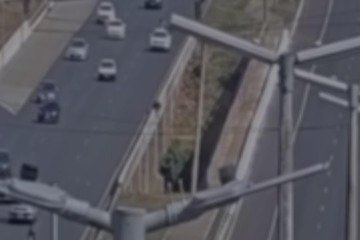 Acidente foi registrado por câmeras - (crédito: Material cedido ao Correio) Acidente foi registrado por câmeras - (crédito: Material cedido ao Correio)