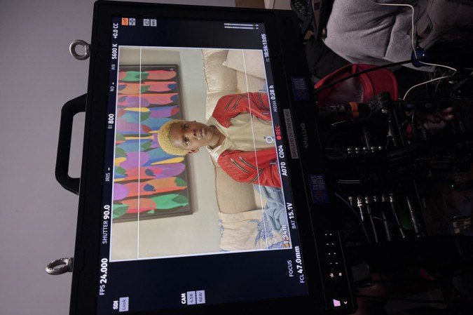 Set de filmagem de O menino que n&atilde;o existia em apartamento na 102 Sul 