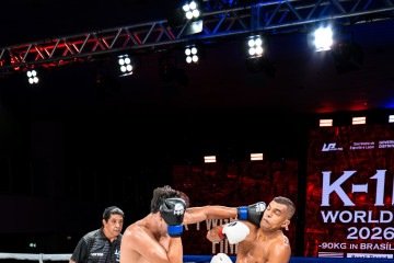 O combate principal levou a torcida à loucura no combate decisivo do card principal - (crédito: Audrey Luiza/K-1) O combate principal levou a torcida à loucura no combate decisivo do card principal - (crédito: Audrey Luiza/K-1)