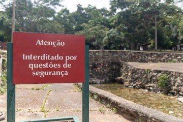 Piscinas da Água Mineral seguem interditadas desde fevereiro deste ano -  (crédito: Joao Stangherlin/ ICMBio)