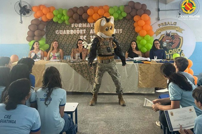 Cerimônia de formatura dos estudantes do Projeto Preventivo Guardiões Ambientais - (crédito: Divulgação/PMDF) Cerimônia de formatura dos estudantes do Projeto Preventivo Guardiões Ambientais - (crédito: Divulgação/PMDF)