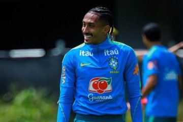 Camisa 10 na partida contra a Austrália, o jogador marcou de pênalti na vitória do Brasil por 4 a 2 em Brisbane -  (crédito: Patrick/Hamilton AFP)