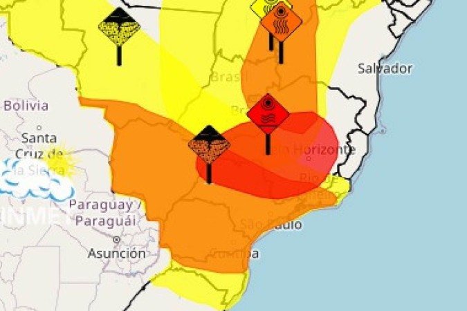 INMET emite alerta laranja para a região do Paraná - (crédito: Instituto Nacional de Meteorologia (INMET)) INMET emite alerta laranja para a região do Paraná - (crédito: Instituto Nacional de Meteorologia (INMET))