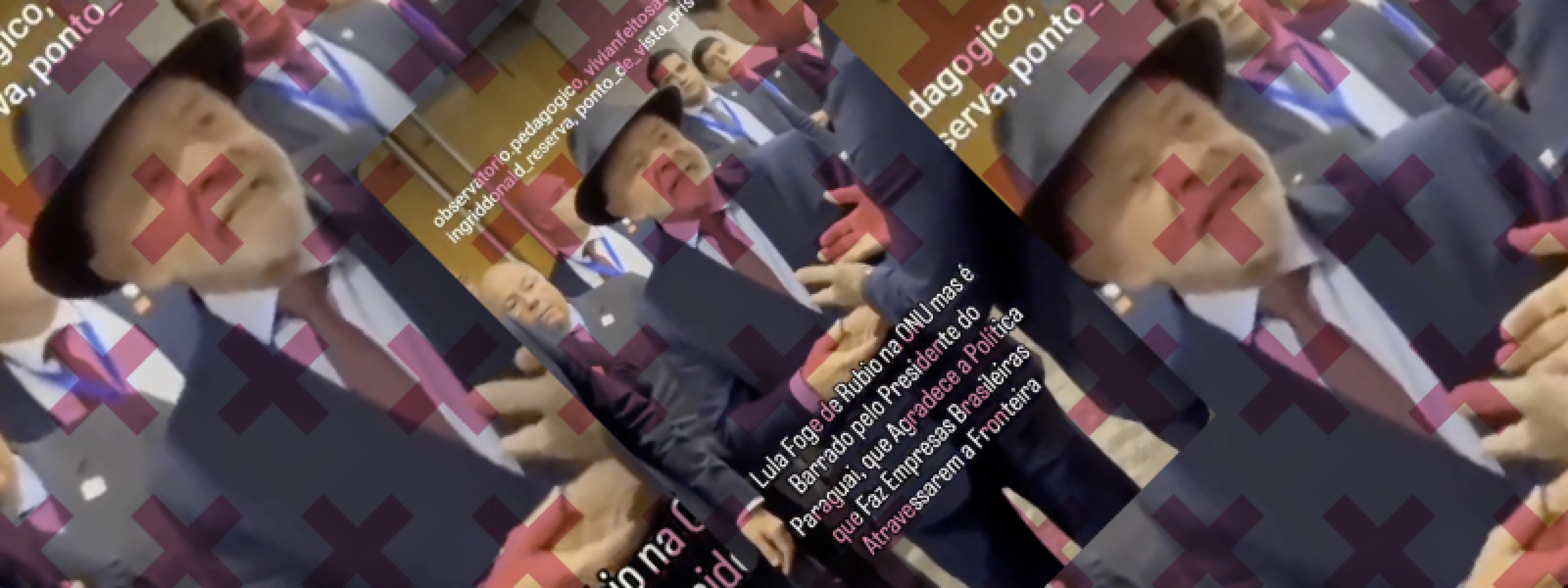 Vídeo de Lula no Paraguai é usado fora de contexto para sugerir constrangimento na ONU. -  (crédito: Reprodução/Comprova )