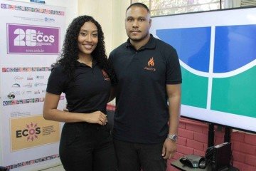 Os universitários Mariana e Lucas desenvolveram, na UnB, aplicativo com inteligência artificial para combater violência contra a mulher no DF  -  (crédito: Arquivo Pessoal)