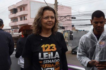 Leila do Volei (PDT) no último dia de campanha - (crédito: Mariana Campos/C.B/D.A Press) Leila do Volei (PDT) no último dia de campanha - (crédito: Mariana Campos/C.B/D.A Press)