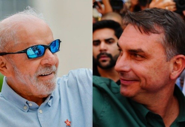 Lula e Fl&aacute;vio Bolsonaro, candidatos &agrave; presid&ecirc;ncia, com desempenho detalhado em nova pesquisa Datafolha -  (crédito: Ricardo Stuckert e Vittor Sales)