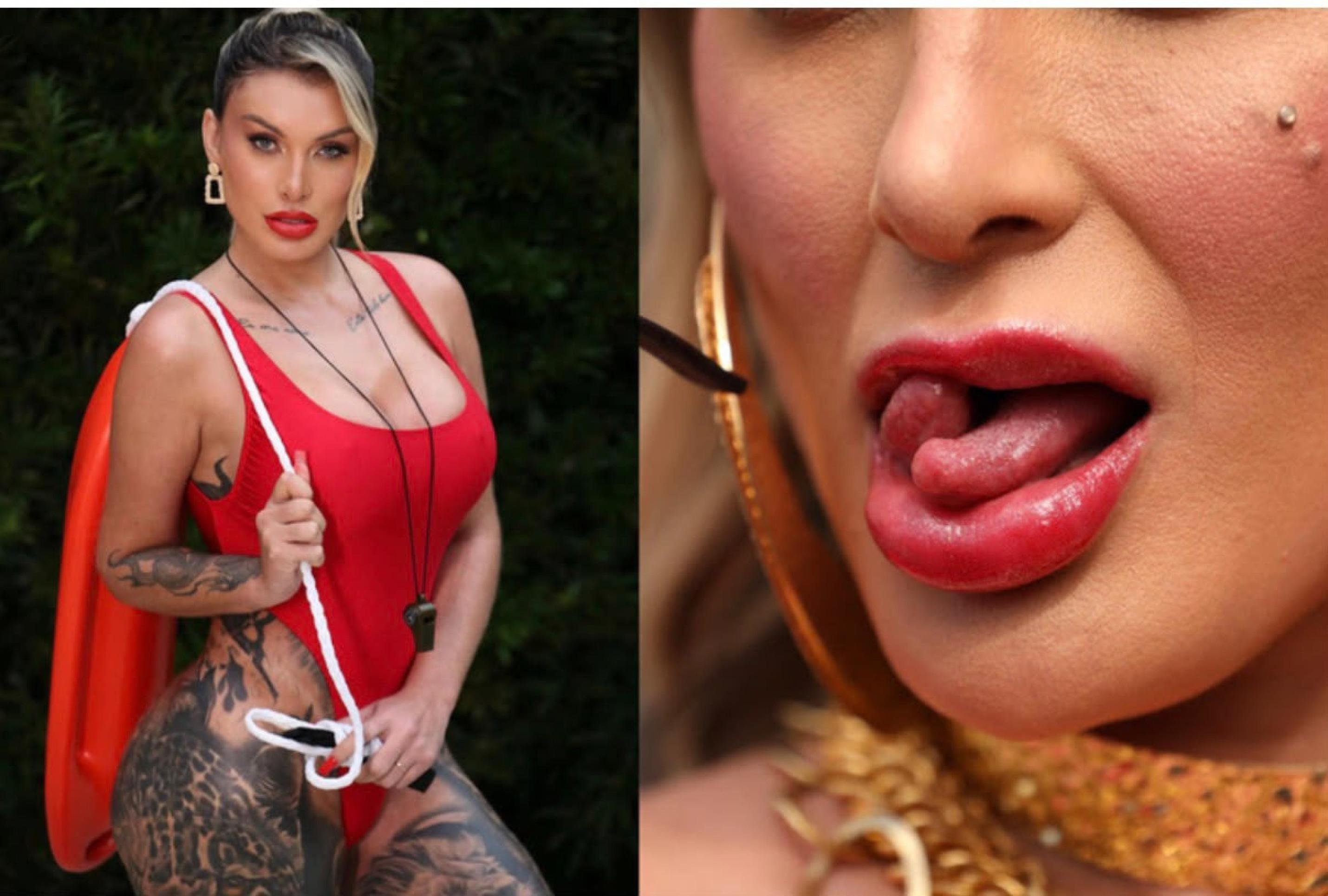 Andressa Urach se arrepende ao ter a  língua bifurcada presa em piercing durante preliminares e busca médico para reverter procedimento