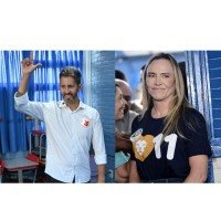 Celina e Grass v&atilde;o disputar segundo turno no DF  -  (crédito: Minervino J&uacute;nior e Carlos Vieira/CB/DA Press )