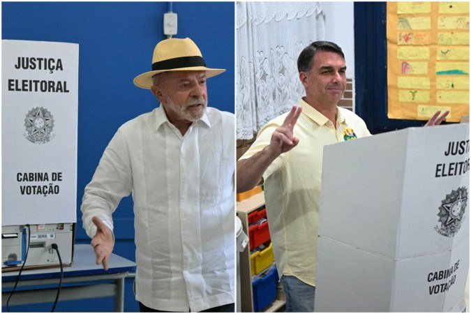 Lula e Flávio Bolsonaro votaram na manhã deste domingo