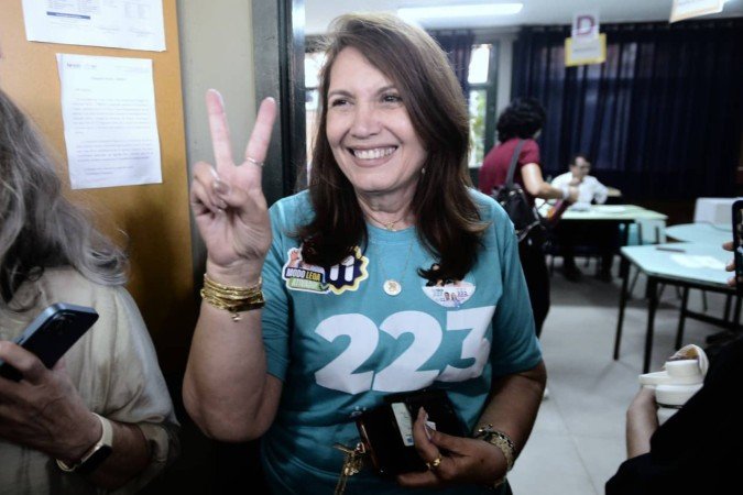 Bia Kicis após realizar seu voto - (crédito: Minervino Júnior/C.B/D.A Press) Bia Kicis após realizar seu voto - (crédito: Minervino Júnior/C.B/D.A Press)