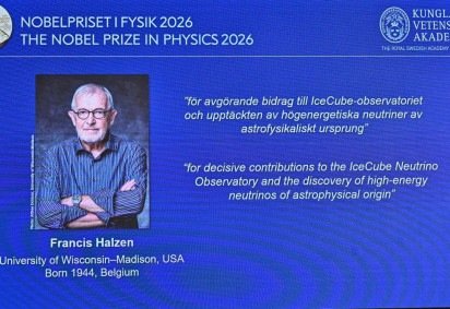 O físico belga Francis Halzen ganhou o Prêmio Nobel de Física por seu trabalho com partículas subatômicas no Polo Sul       -  (crédito: CHRISTINE OLSSON / TT NEWS AGENCY / AFP) -O físico belga Francis Halzen ganhou o Prêmio Nobel de Física por seu trabalho com partículas subatômicas no Polo Sul       -  (crédito: CHRISTINE OLSSON / TT NEWS AGENCY / AFP)