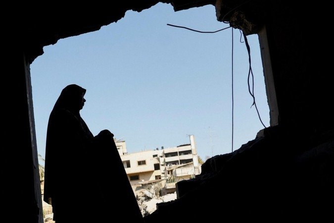 Cerca de 1,2 milhão de palestinos em Gaza vivem em tendas ou abrigos improvisados - (crédito: Reuters) Cerca de 1,2 milhão de palestinos em Gaza vivem em tendas ou abrigos improvisados - (crédito: Reuters)