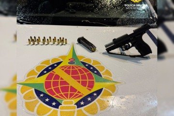 PMDF prende trio por porte ilegal de arma de fogo e extorsão em Águas Claras - (crédito: Divulgação/PMDF) PMDF prende trio por porte ilegal de arma de fogo e extorsão em Águas Claras - (crédito: Divulgação/PMDF)