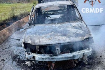 Acidente ocorreu por volta das 13h desta quarta-feira (7/10) -  (crédito: Divulgação: CBMDF)