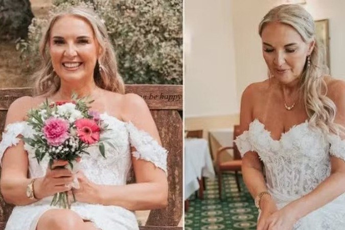 Mulher com câncer realiza sonho de se casar: o par era ela mesma