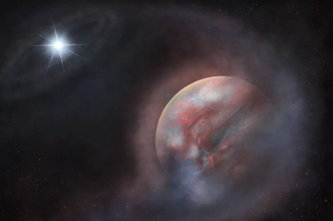 Um planeta emerge das cinzas de estrela, abrindo caminho na busca por novos mundos e exoplanetas - (crédito: Divulgação/Universidade de Warwick) Um planeta emerge das cinzas de estrela, abrindo caminho na busca por novos mundos e exoplanetas - (crédito: Divulgação/Universidade de Warwick)