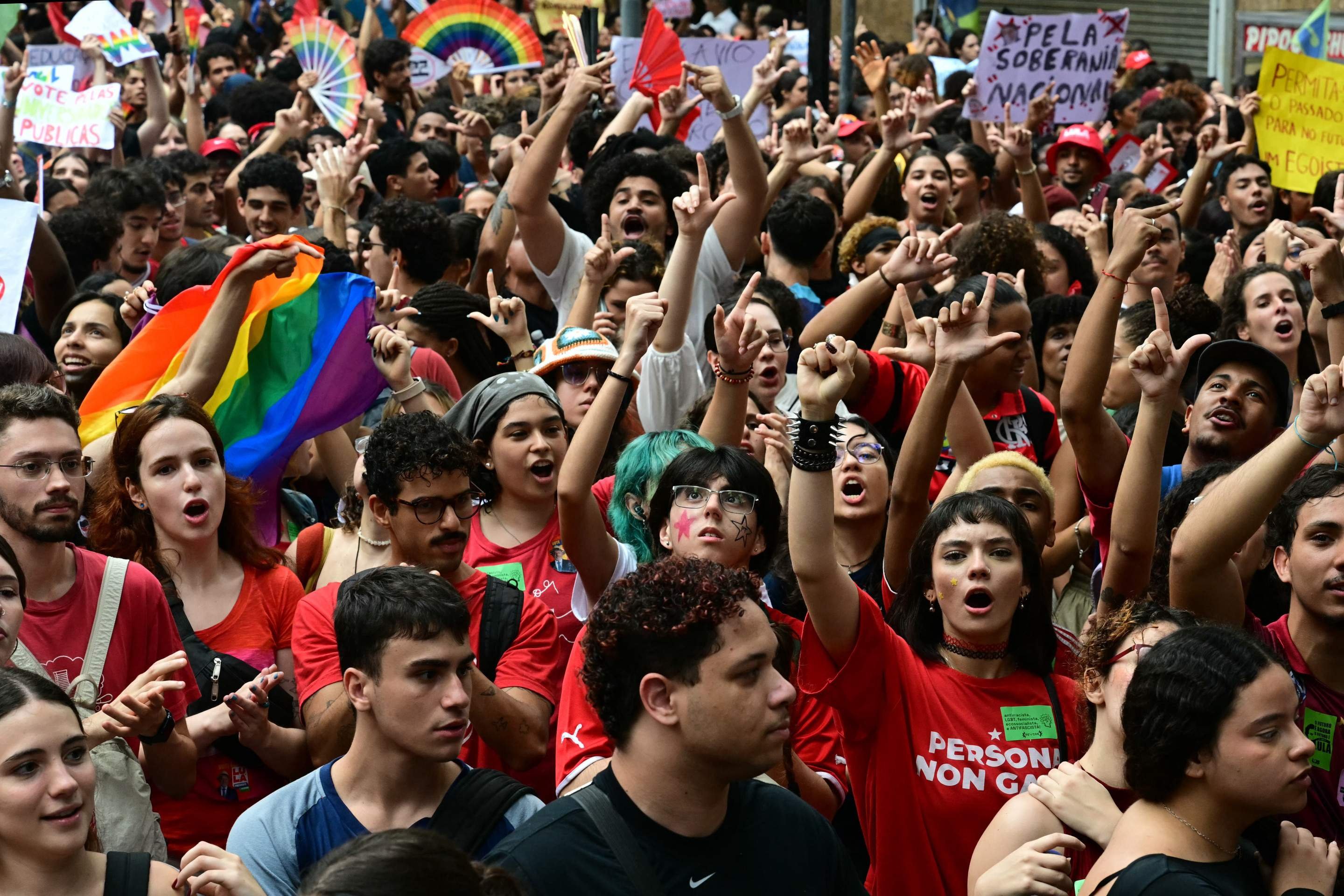 Manifesta&ccedil;&atilde;o a favor de Lula no Rio de Janeiro nesta quarta-feira (7/10)