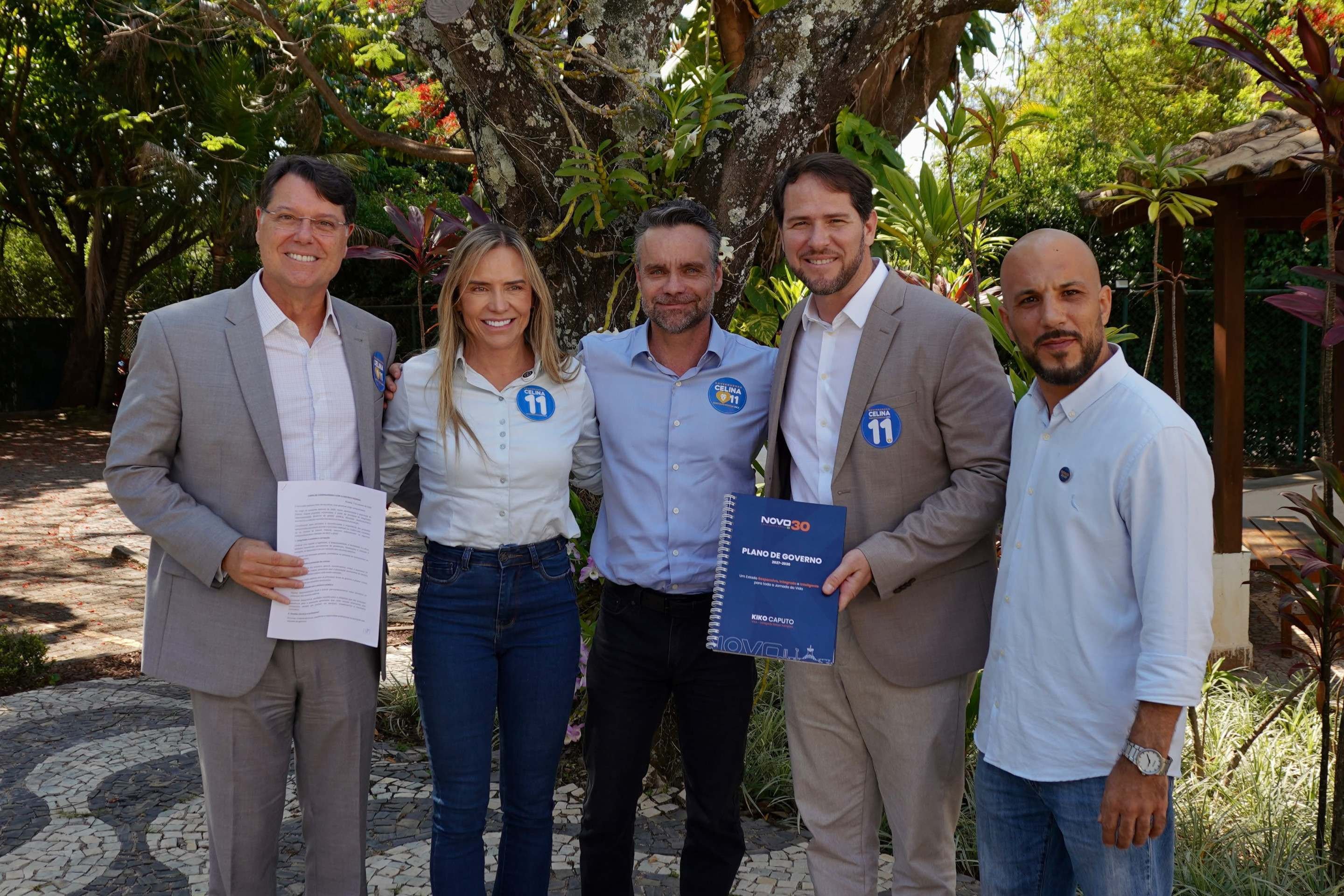 Novo anuncia apoio a Celina no 2º turno com carta de compromisso