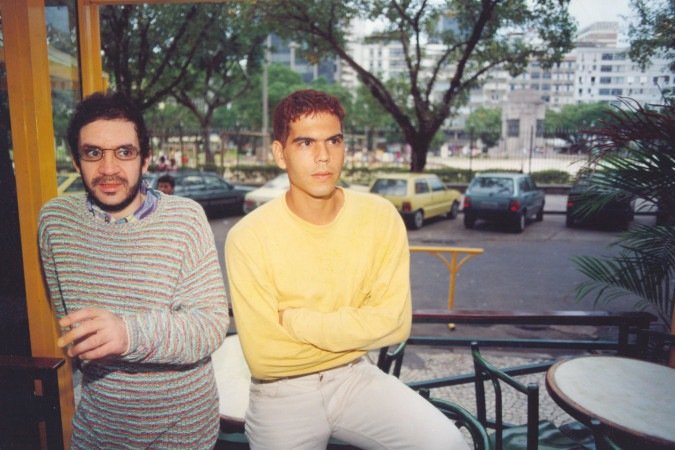 Vocalista e guitarrista do grupo Legião Urbana Renato Russo e Dado Villa-Lobos