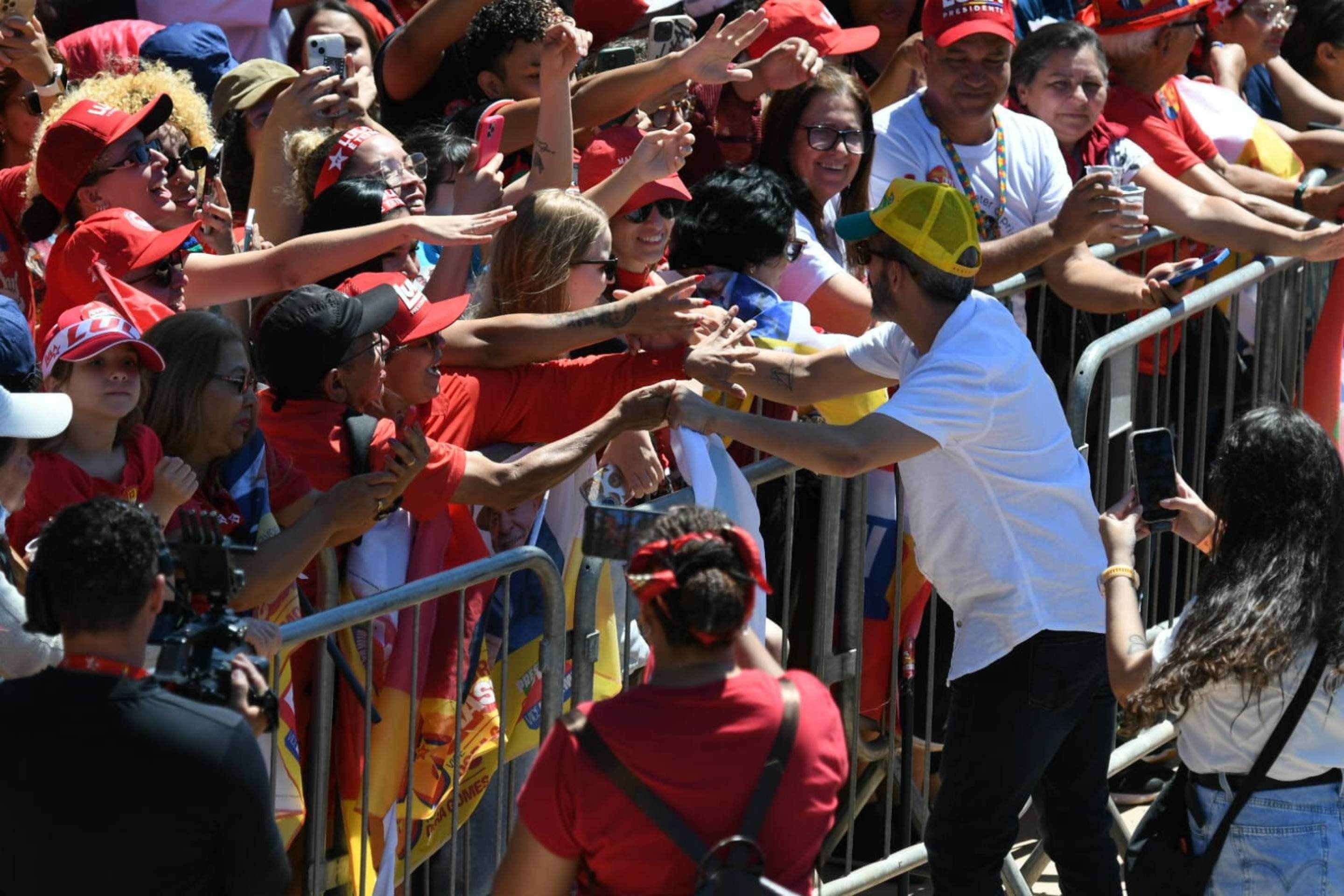Lula e Grass em ato de campanha em Ceil&acirc;ndia
