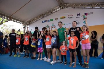 Todos os incritos que completam a prova ganham medalha. Os vencedores em cada bateria t&ecirc;m como pr&ecirc;mio uma bicicleta
     -  (crédito:  Mariana Campos/CB/D.A Press)