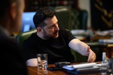 Na imagem, o presidente da Ucrânia, Volodymyr Zelensky -  (crédito: Reprodução/X)