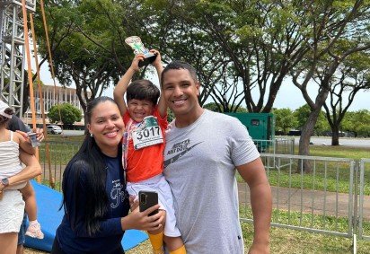 Thomas Jordan, de apenas 3 anos, fez sucesso com a família no Dia Das Crianças -  (crédito: Fotos: Luana Nogueira/ Esp/ CB) -Thomas Jordan, de apenas 3 anos, fez sucesso com a família no Dia Das Crianças -  (crédito: Fotos: Luana Nogueira/ Esp/ CB)