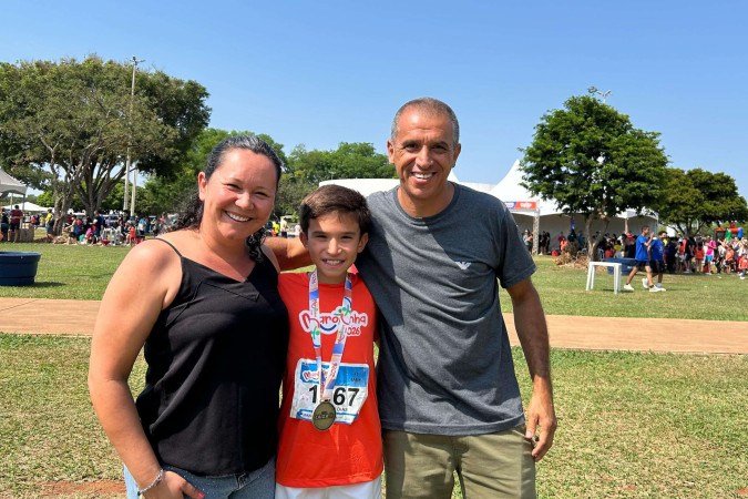 Gustavo Dias Martins, 11 anos, foi o vencedor do percurso de 300 metros - (crédito: Luana Nogueira/ Esp/ CB) Gustavo Dias Martins, 11 anos, foi o vencedor do percurso de 300 metros - (crédito: Luana Nogueira/ Esp/ CB)