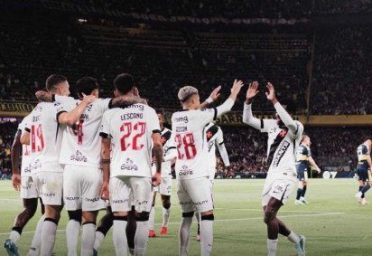 Vasco venceu o Boca Juniors por 1 a 0 em La Bombonera -  (crédito: Foto: Matheus Lima/Vasco) -Vasco venceu o Boca Juniors por 1 a 0 em La Bombonera -  (crédito: Foto: Matheus Lima/Vasco)
