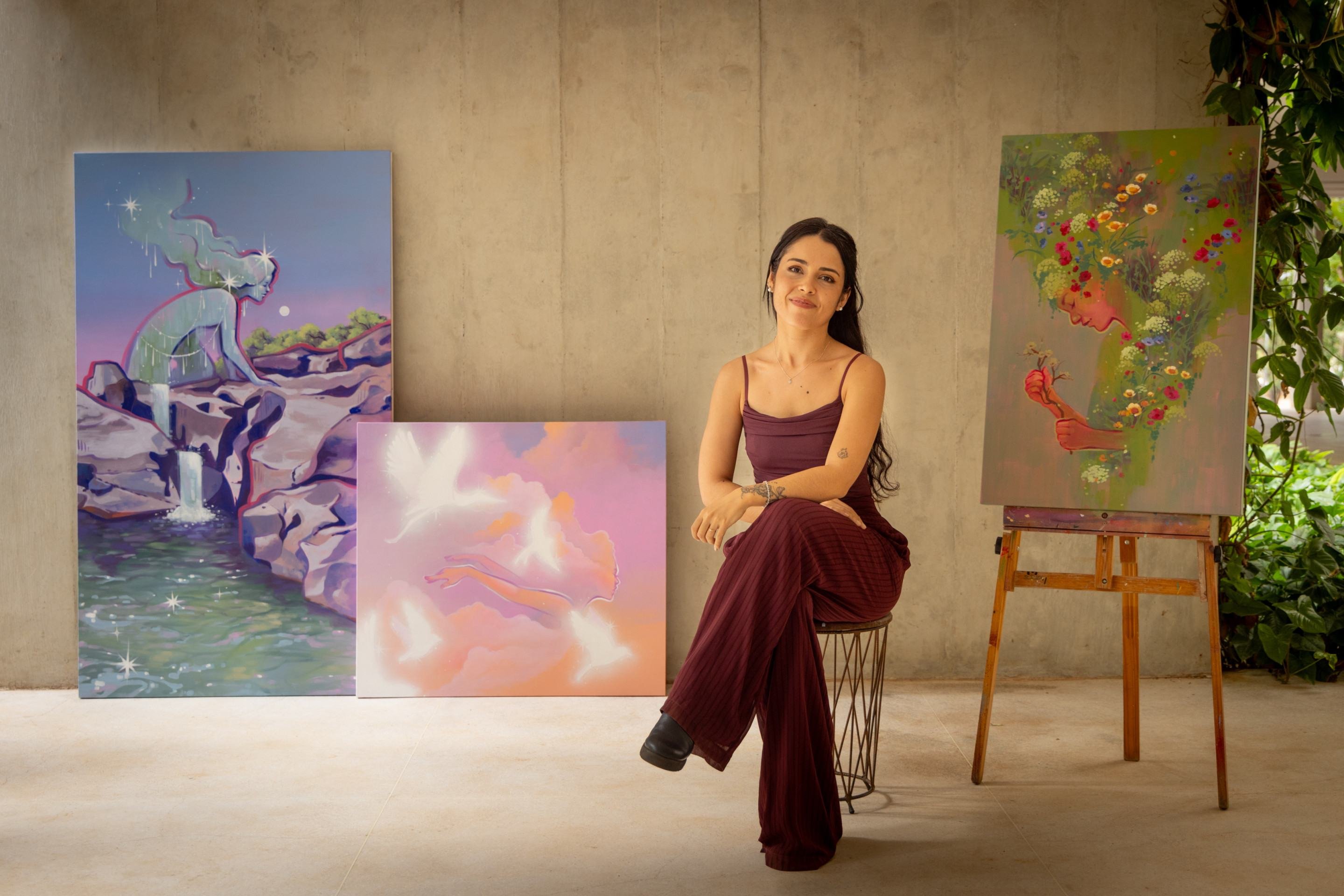 Camilla Siren leva mitologias e sentimentos para pinturas e esculturas