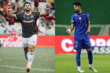 Hulk e Flaco López são os artilheiros de Fluminense e Palmeiras, respectivamente - (crédito: Fotos: Lucas Merçon / Fluminense e Cesar Greco / Palmeiras) Hulk e Flaco López são os artilheiros de Fluminense e Palmeiras, respectivamente - (crédito: Fotos: Lucas Merçon / Fluminense e Cesar Greco / Palmeiras)