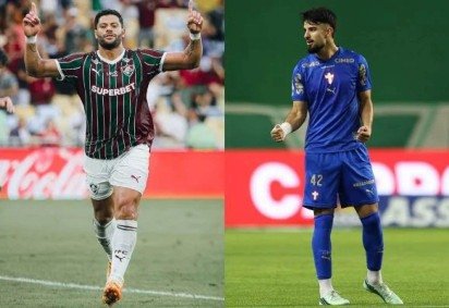 Hulk e Flaco López são os artilheiros de Fluminense e Palmeiras, respectivamente -  (crédito: Fotos: Lucas Merçon / Fluminense e Cesar Greco / Palmeiras) -Hulk e Flaco López são os artilheiros de Fluminense e Palmeiras, respectivamente -  (crédito: Fotos: Lucas Merçon / Fluminense e Cesar Greco / Palmeiras)