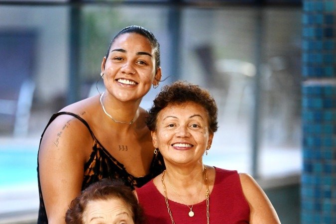 Na foto, Maria do Socorro Sousa Vale, 89, Maria do Carmo Vale Tavares, 66, e Ana Lu&iacute;sa Tavares Gentil, 27