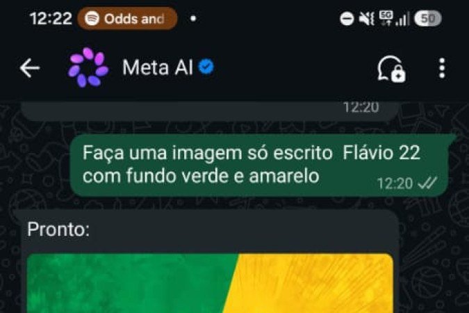 Simulações mostram que a Meta IA não aceitou gerar imagem com nome de Lula, mas com o de Flávio, sim
