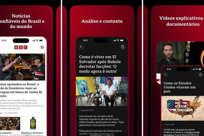 O aplicativo da BBC World Service encontra-se disponível nas lojas de aplicativos - (crédito: Reprodução/AppStore) O aplicativo da BBC World Service encontra-se disponível nas lojas de aplicativos - (crédito: Reprodução/AppStore)