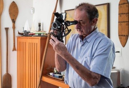 Amyr Klink e o ator Filipe Bragança, seu intérprete no filme <em>100 Dias</em>, sobre a trajetória do navegador de Namíbia ao Brasil feita a remo -  (crédito: Divulgação) -Amyr Klink e o ator Filipe Bragança, seu intérprete no filme <em>100 Dias</em>, sobre a trajetória do navegador de Namíbia ao Brasil feita a remo -  (crédito: Divulgação)