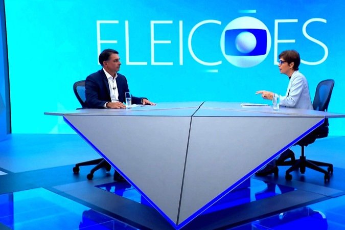 Entrevista de Flávio Bolsonaro a Rede Globo - (crédito: Reprodução/TV Globo) Entrevista de Flávio Bolsonaro a Rede Globo - (crédito: Reprodução/TV Globo)