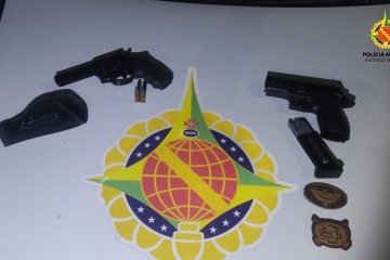 PMDF apreendeu um revólver .38 de suspeito de violência doméstica - (crédito: Divulgação/PMDF) PMDF apreendeu um revólver .38 de suspeito de violência doméstica - (crédito: Divulgação/PMDF)