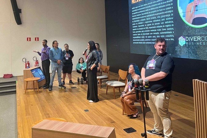 Mentoria no palco principal na edição de 2025. -  (crédito: Divulgação/DiverseMatch)