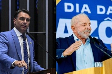 Flávio Bolsonaro e Lula aparecem em empate técnico na mais recente pesquisa Indexa/Broadcast - (crédito: Carlos Moura/Agência Senado e Ricardo Stuckert) Flávio Bolsonaro e Lula aparecem em empate técnico na mais recente pesquisa Indexa/Broadcast - (crédito: Carlos Moura/Agência Senado e Ricardo Stuckert)