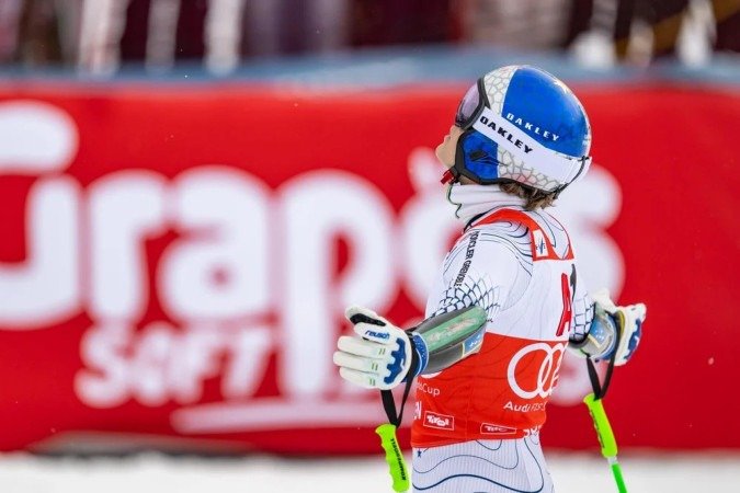 Lucas Braathen comemora a conquista da medalha de ouro na Áustria - (crédito: Kevin Voigt/VOIGT/FIS) Lucas Braathen comemora a conquista da medalha de ouro na Áustria - (crédito: Kevin Voigt/VOIGT/FIS)