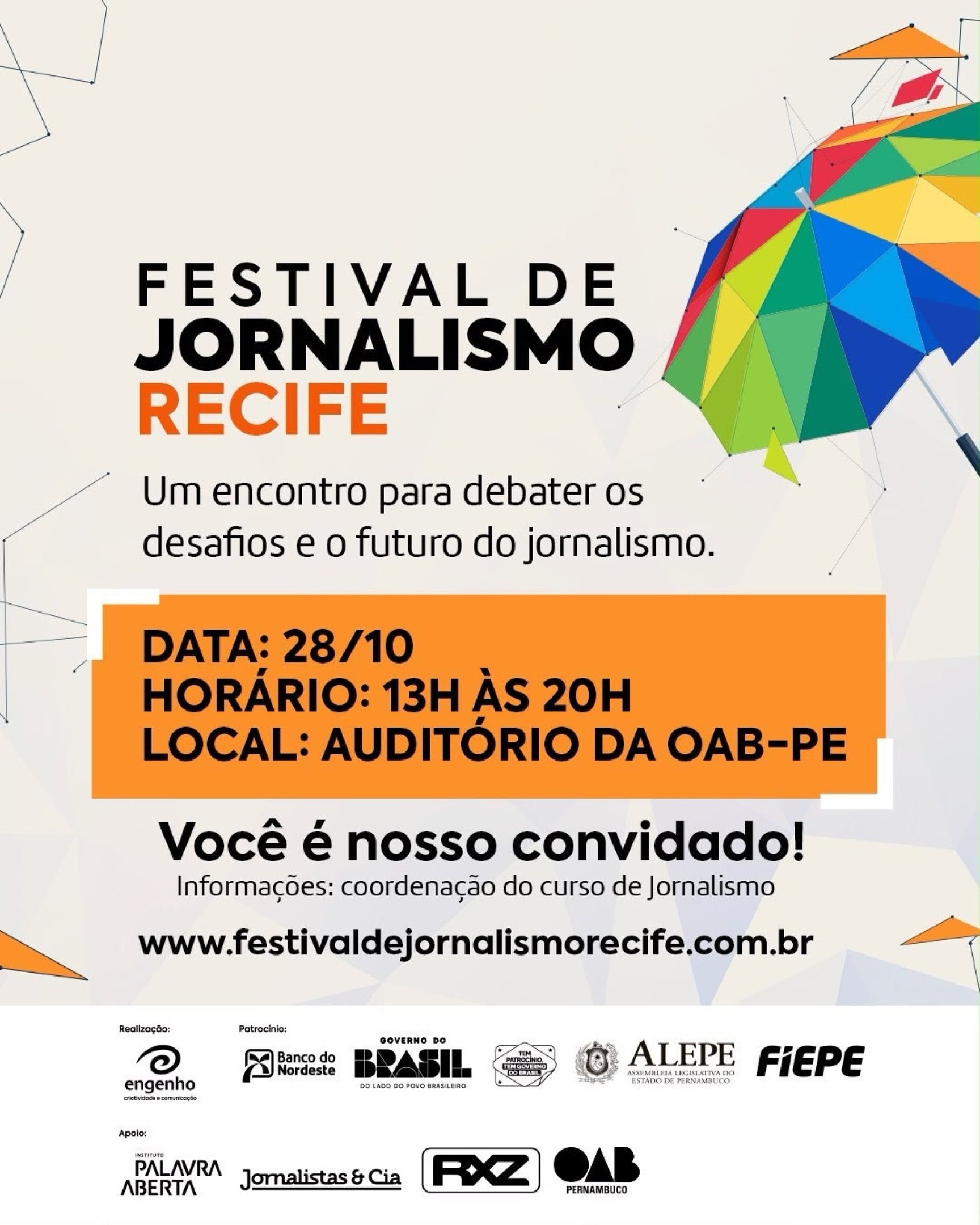 Festival de Jornalismo estreia no Recife com entrada gratuita