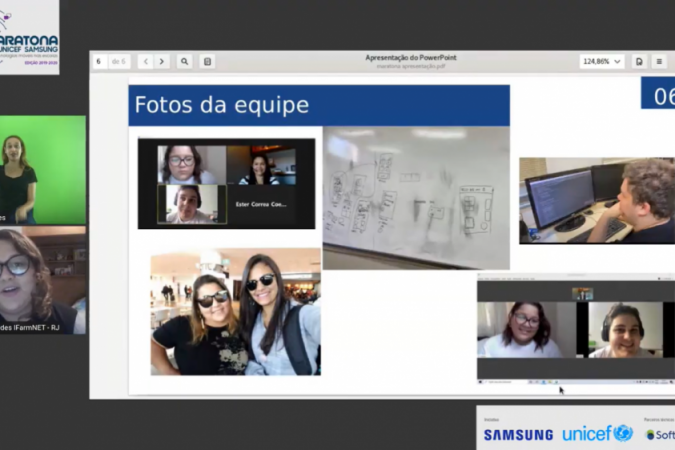 Fabrícia Nicomedes e sua equipe de desenvolvedores do aplicativo IFarmNET