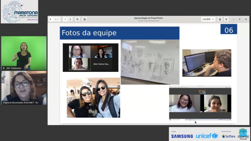Fabr&iacute;cia Nicomedes e sua equipe de desenvolvedores do aplicativo IFarmNET