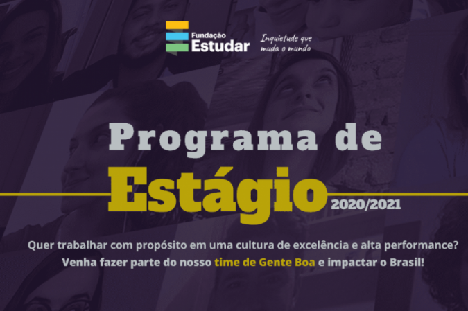 Fundação Estudar está com as inscrições para o processo seletivo de estágio abertas até 20 de setembro -  (crédito: Reprodução/Site da Fundação Estudar)