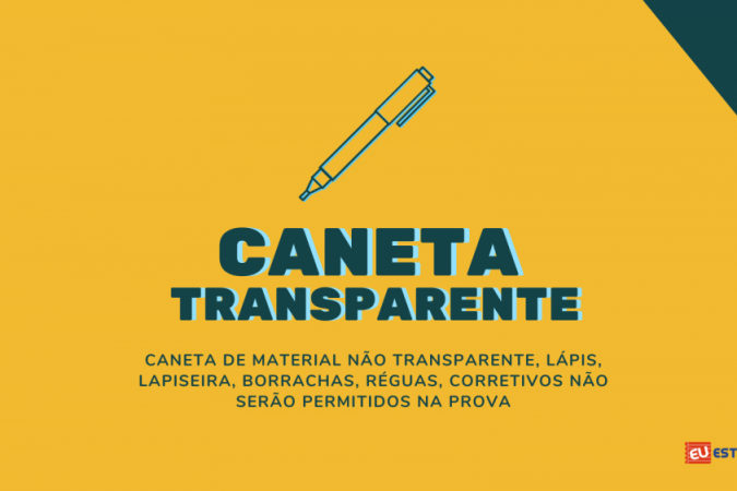 Caneta preta transparente é item essencial para o Enem 2020